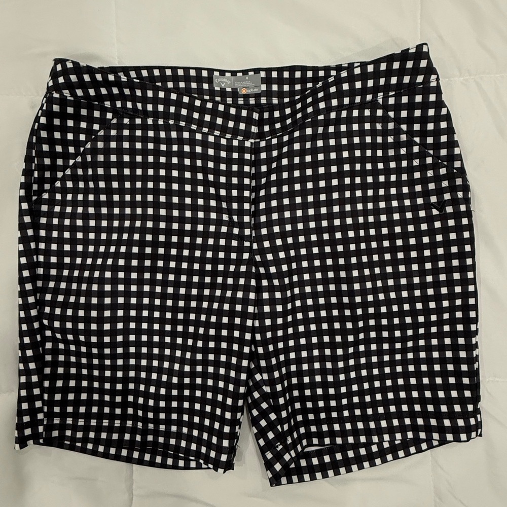 Callaway Women's‎ Black and White Grid Shorts